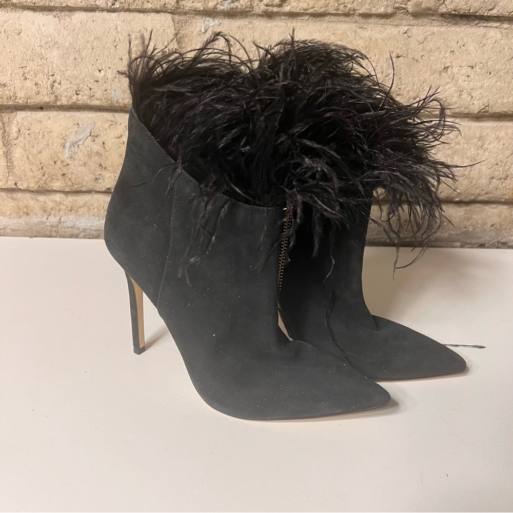 Michael Kors Black Feather Ankle Boots - Picture 5 of 6